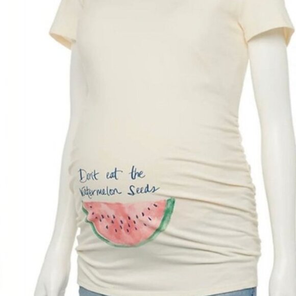 Maternity Watermelon Seeds Graphic Tee Set Size Medium - Picture 1 of 3